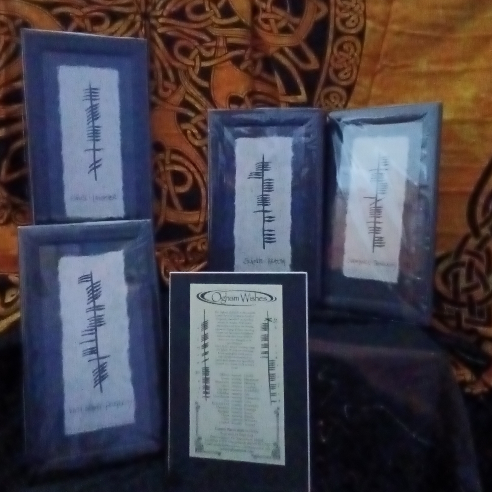 Ogham Wishes Hand Made GÃIRE-LAUGHTER Plaque